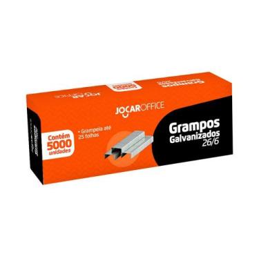 Imagem de Grampo Galvanizado Leonora Jocar Office 26/6 com 5000 Unidades, UNICA