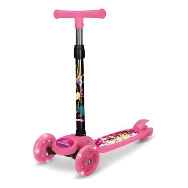 Imagem de Patinete Infantil 3 Rodas Com Led Marvel Princesas Rosa - Zippy