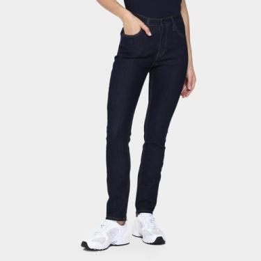 Imagem de Calça Jeans Calvin Klein Slim Feminina, Marinho, 42