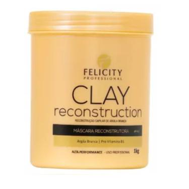 Imagem de Kit 6 Mascara Reconstrução Capilar Argila Branca Felicity 1K