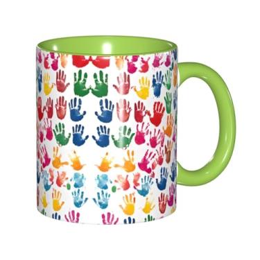 Imagem de Zeraoke Impressão à mão canecas de café criativas, personalizadas, presente para família, tamanho 325 ml, unissex