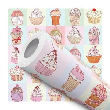 Imagem de Papel de Parede Vinílico Confeitaria Cupcake Doces 2.5m - DELIQUADROS