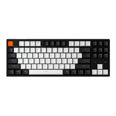 Imagem de Keychron Teclado mecânico C1 Mac Layout com fio, interruptor Gateron G Pro marrom, teclas ABS com 87 teclas Tenkeyless, teclado de computador para Windows PC, laptop, luz de fundo branca, cabo USB-C