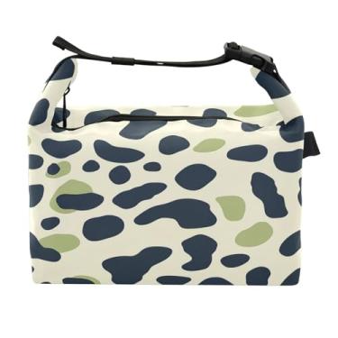 Imagem de STAYTOP Linda lancheira com estampa de leopardo com fivela de alça, lancheira isolada para meninos e meninas, lancheira térmica para trabalho escolar