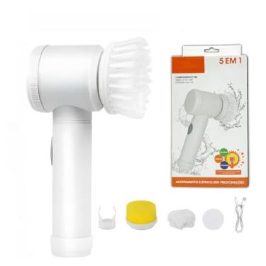 Imagem de Escova De Limpeza Ajustável Janela Banheiro e Cozinha Ferramenta 5 em 1 Recarregável(primeira geração)