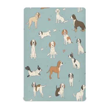 Imagem de STAYTOP Lençol de berço fofo para meninos e meninas, lençol com elástico para berço padrão e colchão infantil, de microfibra supermacia, 132 x 71 cm