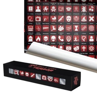 Imagem de Pôster Raspadinha 100 Filmes e Séries de Terror, Papel Couche 250g, 60 x 40cm, Embalagem Personalizada