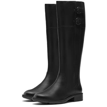 Imagem de Clarks Bota de cano alto feminina Adalynn Hope, Couro preto, 6.5 Wide