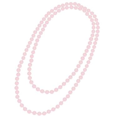 Imagem de BALIBALI Colar com contas atado à mão para mulheres, Quartzo rosa, Quartzo rosa