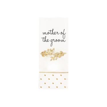 Imagem de Pavilion Gift Company - Mãe do Noivo - Anel de Folha - Presente de Festa de Casamento Zircão Branco Ouro Amarelo Folha Ajustável Tamanho Único Tamanho Único Garrafa de Vidro em Forma de Coração