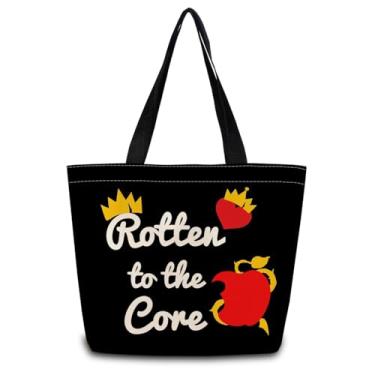 Imagem de ZhuVantrix Descendentes Sacola reutilizável bolsa de compras estética bolsa de ombro com bolso interno com zíper elegante apodrecido até o núcleo presente para amantes de programas de TV mulheres-2