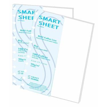 Imagem de Kit 2 Refil Caderno Inteligente 90G 100 Folhas Liso Grande