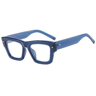 Imagem de Óculos de Sol UV400 - Cor Jelly com Estampa de Leopardo e Rebites Azuis para Homens e Mulheres, Ideais para Esportes ao Ar Livre, Corrida e Ciclismo, Azul e Branco