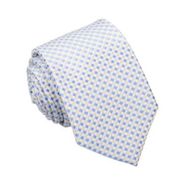 Imagem de Gravata Masculina Estilo Paisley Verde Laranja Azul Escuro Slim Fit Mo