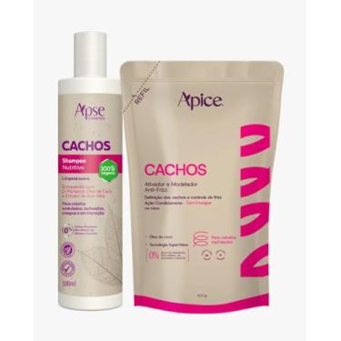 Imagem de Kit Shampoo 300ml e Refil Ativador 500ml Cachos Apice