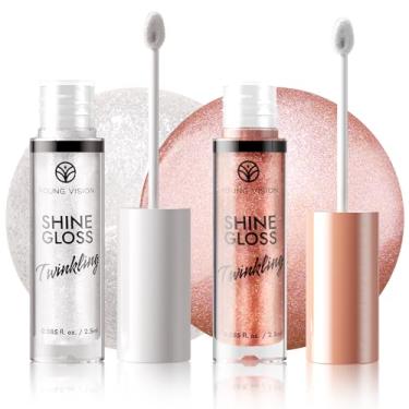 Imagem de YOUNG VISION Brilho Labial Cintilante Vision, Acabamento Brilhante Com Partículas Peroladas, Não Pegajoso E Hidratante, Perfeito Para Aplicar Em Camadas Ou Sozinho, Suave Conforto Duradouro