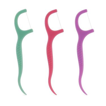 Imagem de Fio Dental com Haste 2 em 1 Macio e Resistente, Kit com 50 Unidades para Limpeza Bucal Profunda