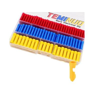 Imagem de Kit De Conectores De Emenda De PVC Isolados 22-10AWG, Terminais De Cri