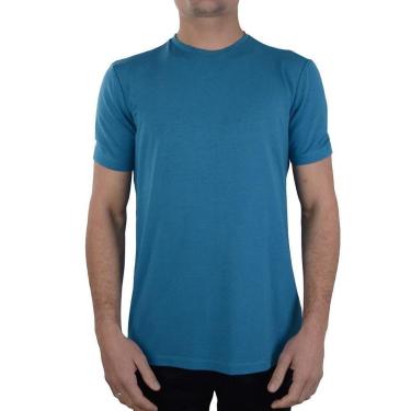 Imagem de Camiseta Masculina Lado Avesso Regular Fit Azul - LH16-Masculino