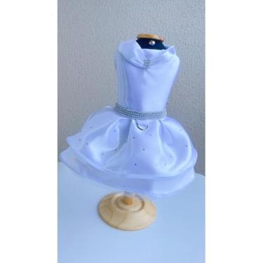 Imagem de Vestido para Cachorro ou Gato para Casamento – Roupa Pet Elegante para Festas e Eventos(Noiva Real,G)
