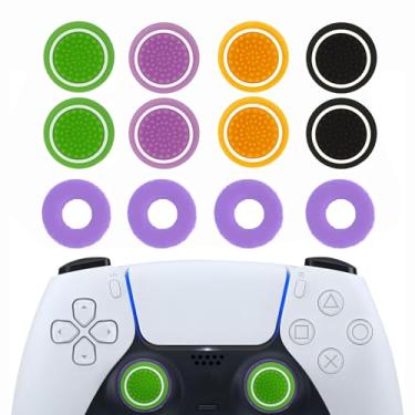Imagem de MysticHome No - Slip Thumb Grips & Precision Rings | Universal Controller Accessories for Nintendo Switch Pro, PS4, PS5, Xbox One & Series X | 6 - Pack Multi - Color