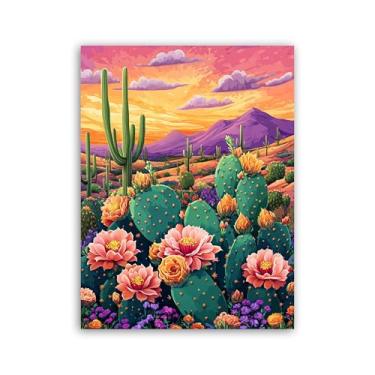 Imagem de Wergund 5D DIY Diamond Art Cactus, kits de arte de diamante para plantas de adultos, pintura de diamante, broca completa, cristal, strass, bordado, ponto cruz, arte, arte, arte, lona, decoração de