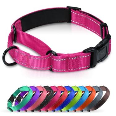 Imagem de Erbine Coleira Martingale acolchoada para cães | Coleiras de neoprene Martingale | Coleira refletiva de nylon Martingale | Martingale ajustável para cães pequenos, médios e grandes