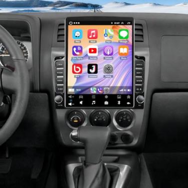 Imagem de Atualização de rádio automotivo 2G + 64G para Hummer H3 2006-2010 com CarPlay sem fio e Android Auto, tela sensível ao toque IPS de 9,7 polegadas, unidade de cabeça estéreo para carro Android 14
