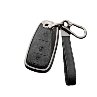 Imagem de Capa de chave de carro com 3 4 5 botões, compatível com Chevrolet Malibu XL Equinox, capa de acessórios automotivos(3 Btn Key B,Black)