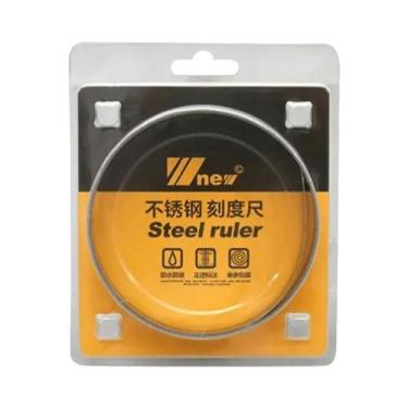Imagem de Aço inoxidável auto adesivo mitra viu pista fita medida apoio régua de