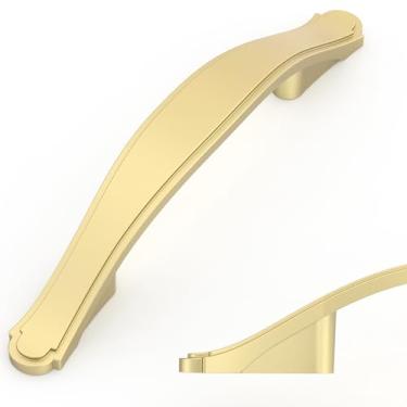 Imagem de Asidrama Pacote com 10 puxadores de armário de cozinha dourados escovados de 76 mm para armários de cozinha para puxadores de gaveta de armário 2792