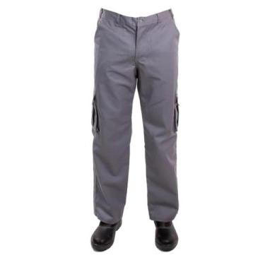 Imagem de Calça Profissional Vigilante Segurança Bolso Cargo Cinza - Fardas Expr
