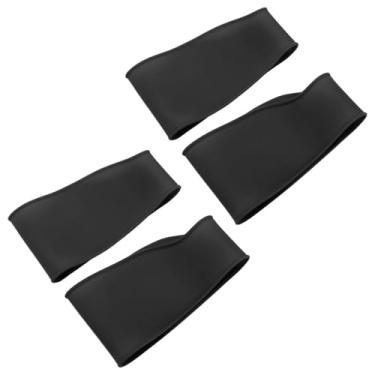 Imagem de Dioche Chuteiras de Futebol Faixas de Renda Capas de Sapato de Silicone Antiderrapantes para Futebol Ajuste Seguro Confortável Durável Leve Esticável Acessórios Esportivos 2 Pares (Preto)