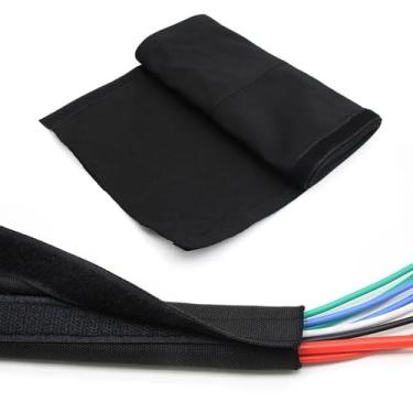 Imagem de Luva De Cabo Cortável De 5m (ID 15-100mm) Envoltório Trançado De Nylon - Reutilizável Para Organização De Fios Automotivos E De Escritório(ID 70mm)