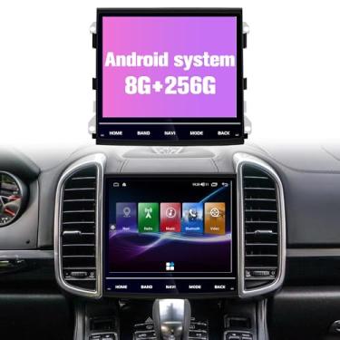 Imagem de Rádio para Porsche Cayenne 2011-2015 CRD3.1: Unidade principal do sistema Android estéreo para carro de 256 G com Bluetooth AM FM Wireless Carplay Auto para Turbo GTS, tela sensível ao toque de