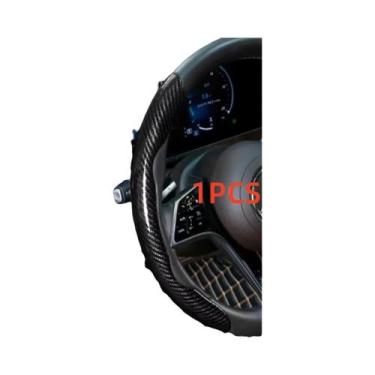 Imagem de Capa De Volante De Carro Universal Em Fibra De Carbono Laser Antiderra
