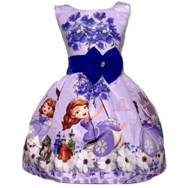 Imagem de Vestido Infantil Temático Princesa Sofia Luxo Festa - Bento E Maria Mo