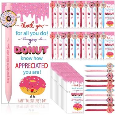 Imagem de Resurhang 50 conjuntos de canetas esferográficas de agradecimento dos namorados, conjunto de presentes de canetas motivacionais com cartões de agradecimento e gravatas para colegas de trabalho