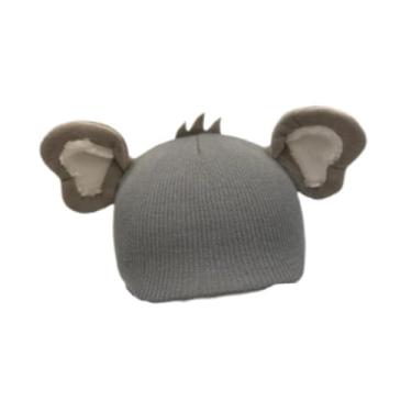 Imagem de simhoa Capa para capacete de esqui, gorro de tricô decorativo, acessório para capacete de snowboard e esqui, Orelhas de Elefante Cinzentas