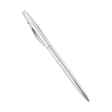 Imagem de GAFNED 100 peças/lote novas canetas esferográficas finas de metal ouro rosa prata publicidade material escolar material de escritório logotipo personalizado grátis (prata 2, azul)