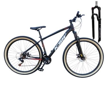 Imagem de Bicicleta Ksw Aro 29 24v Trava Ombro Avançado Pneus Faixa Amarelo-Unissex