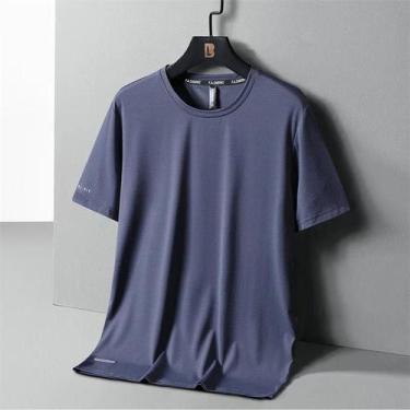 Imagem de Camiseta Masculina plus Size 8XL Em Seda Gelada, Respirável, Camiseta 