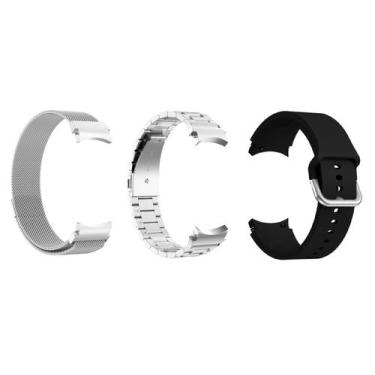 Imagem de Pulseiras Aço Inox, Magnética e Silicone Compatível Com Samsung Galaxy