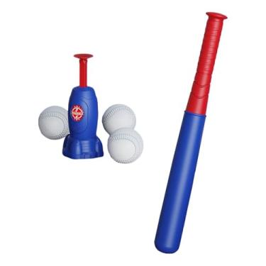 Imagem de YIJU Máquina de arremesso de beisebol com bolas, brinquedo para uso externo, taco retrátil, equipamento de treinamento para crianças de 3 a 5 anos.