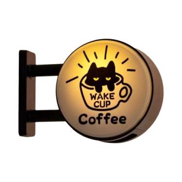 Imagem de Letreiro Luminoso Criativo Para Cantinho Do Café, Ímã De Geladeira Mag