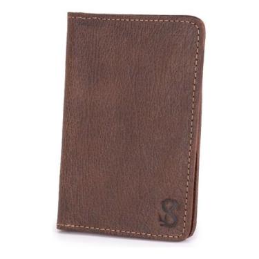 Imagem de Carteira Porta Documentos Masculina Rg Slim Couro Legítimo Design Comp