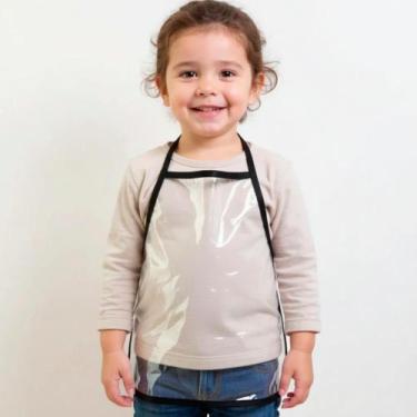 Imagem de Avental Infantil Escolar Plástico Para Atividades De Arte Pinturas E C
