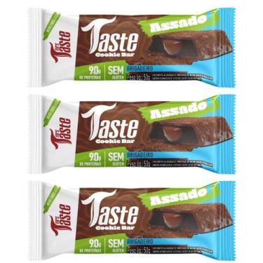 Imagem de Kit 3 barra de proteina brigadeiro 50g 9g de proteina zero - MRS TASTE