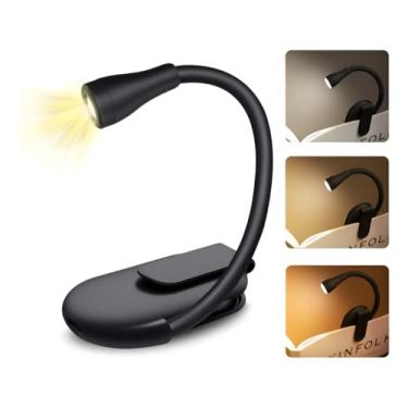 Imagem de Luminária LED Flexível Para Leitura Com Clip USB Portátil Luz De Mesa Quarto Estudo (preto)