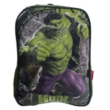 Imagem de Mochila de Costas Escolar Infantil Juvenil Hulk - Luxcel, Verde, Único